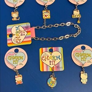 Silver Charm Bracelet with Colorful Charms